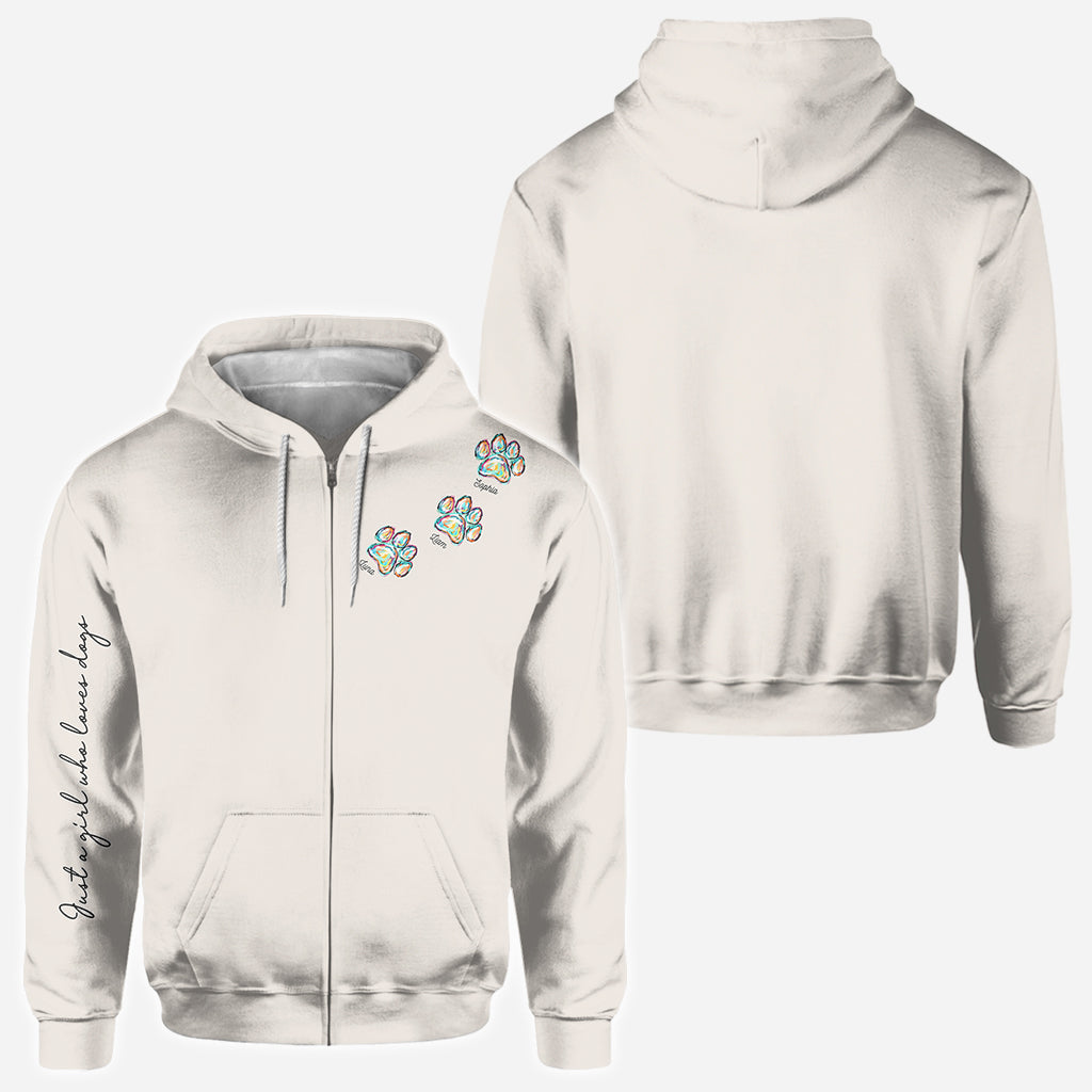 Just A Girl Who Loves Dogs Cats - Personalized Dog All Over Shirt