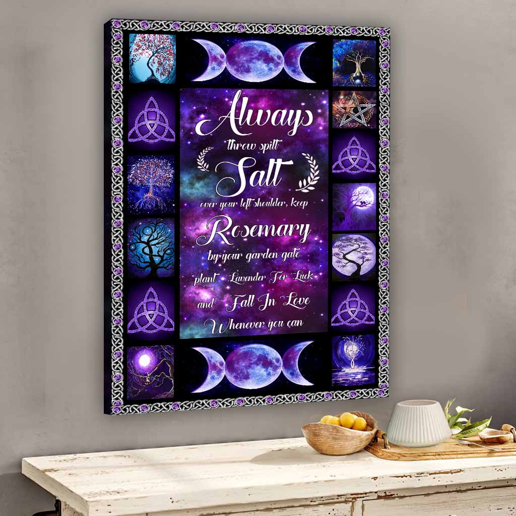 Always Throw Spilt Salt - Witch Canvas And Poster