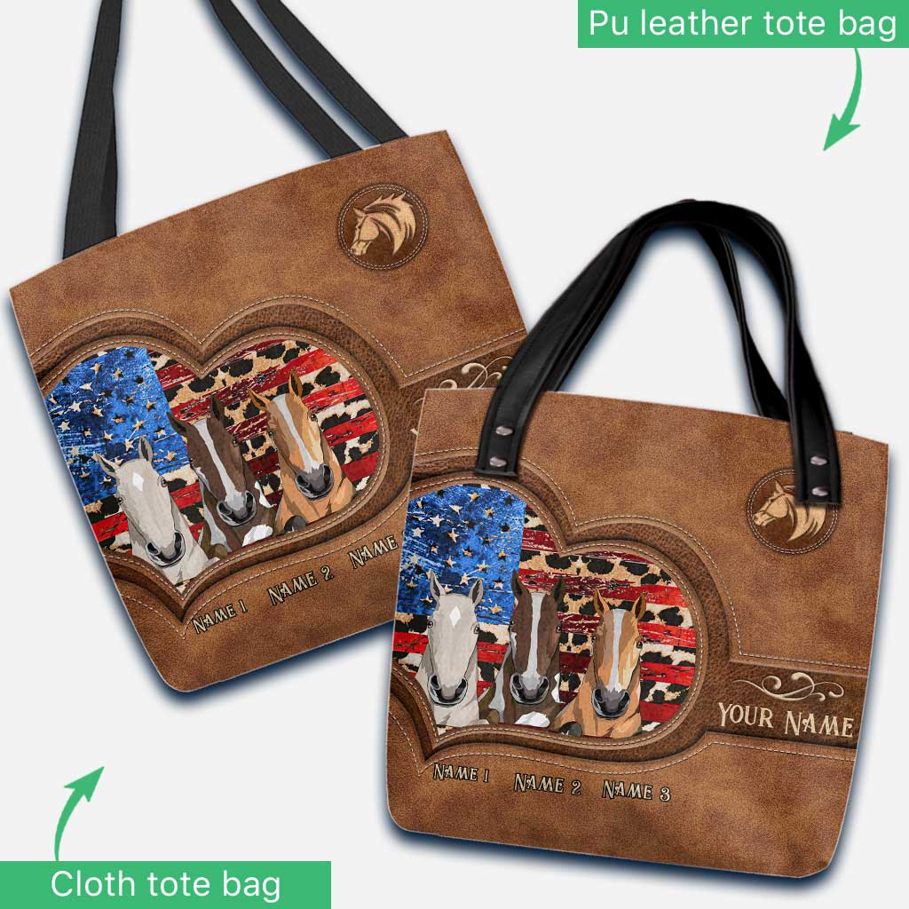The Horses Of July - Personalized Independence Day Tote Bag
