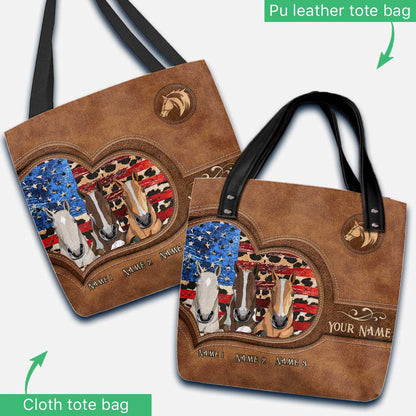 The Horses Of July - Personalized Independence Day Tote Bag