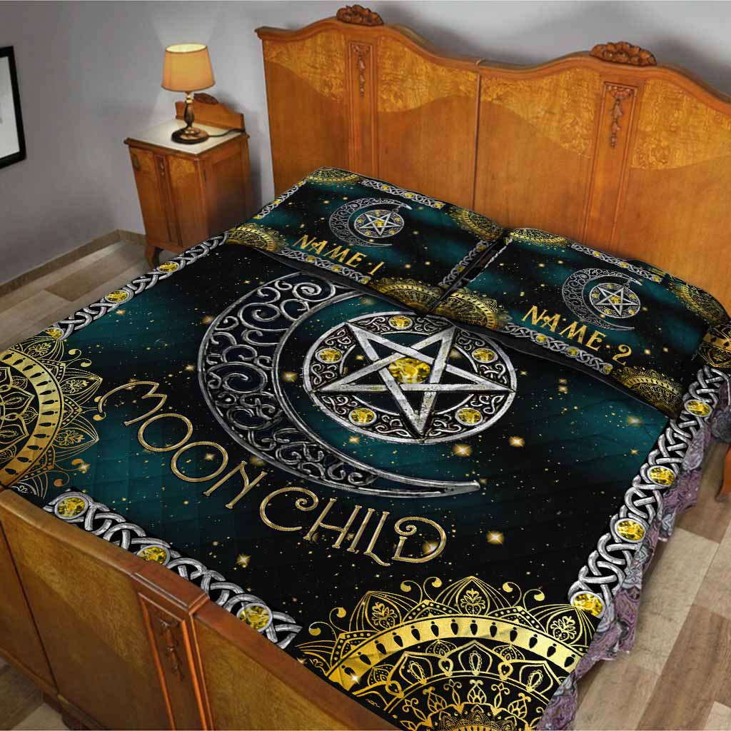 Stay Wild Moon Child Witch - Personalized Quilt Set