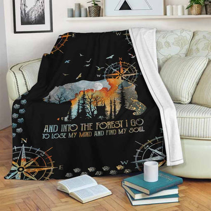 And Into The Forest I Go - Camping Blanket