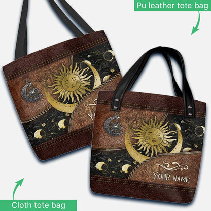 Moon And Sun Sign - Personalized Witch Tote Bag