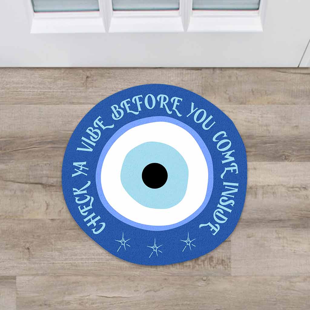 Check Ya Vibe - Evil Eye Witch Shaped Doormat