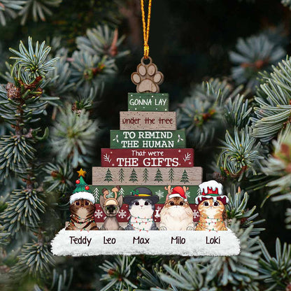Gonna Lay Under The Tree - Personalized Christmas Cat Ornament
