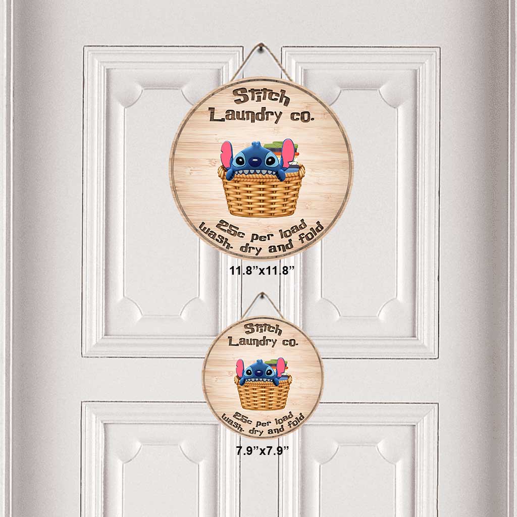 Laundry Co Ohana - Round Wood Sign