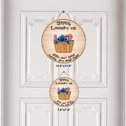 Laundry Co Ohana - Round Wood Sign