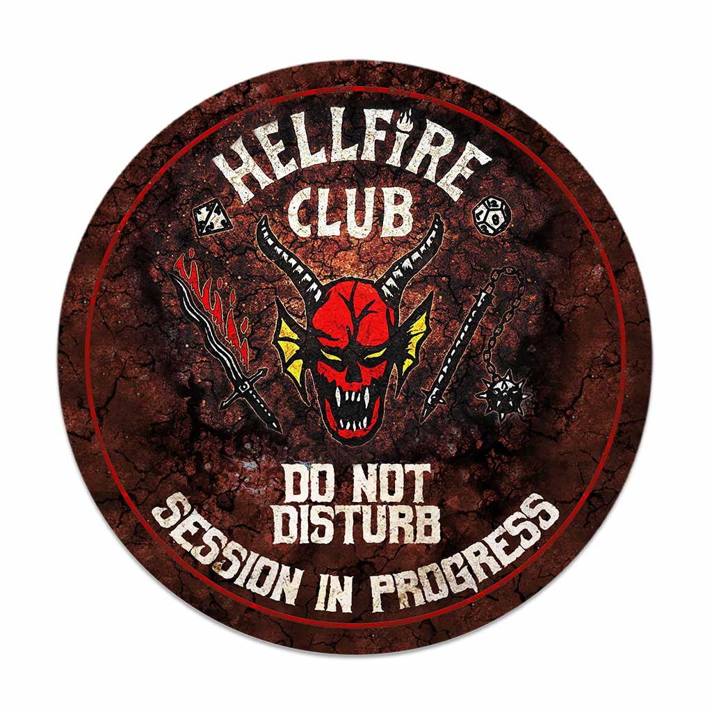 Do Not Disturb - Stranger Things Round Wood Sign