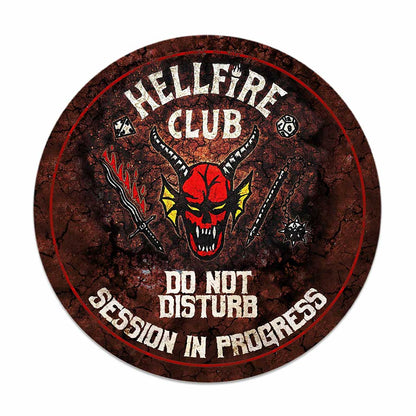 Do Not Disturb - Stranger Things Round Wood Sign