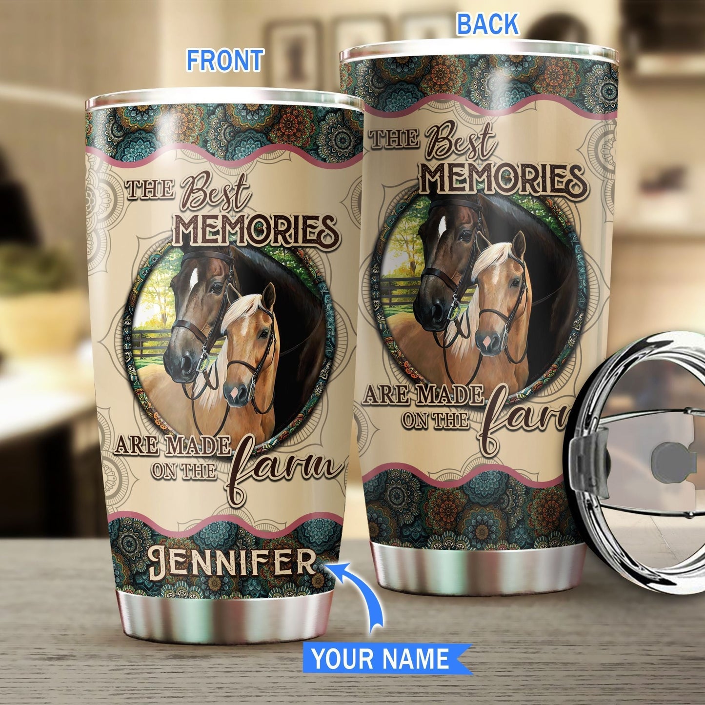 Horse Lover Personalized Horse Tumbler 0523
