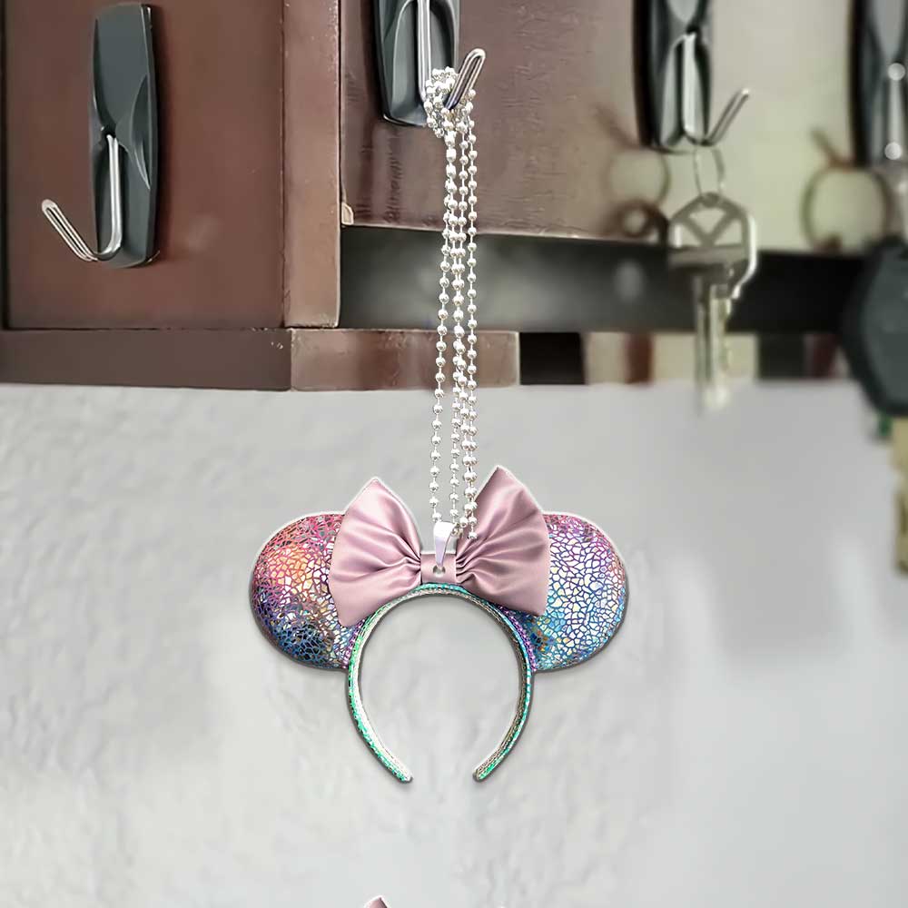 Floral Mouse Ears - Car ornament (Printed On Both Sides)