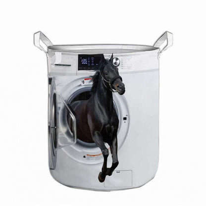 Horse In Washing Machine - Horse Riding Lover - Horse Owner Storage Basket 0921