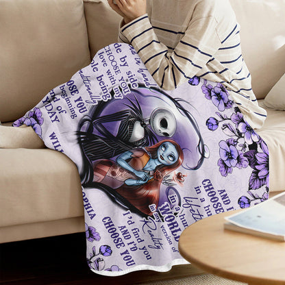 I Choose You - Personalized Couple Nightmare Blanket