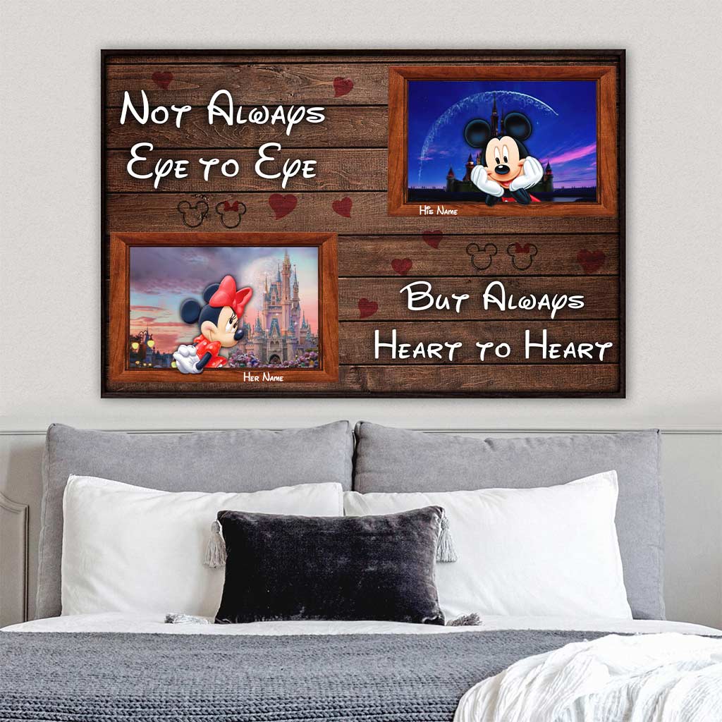 Always Heart To Heart - Personalized Couple Mouse Canvas And Poster