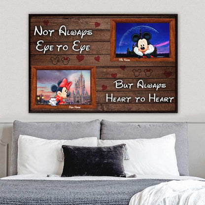 Always Heart To Heart - Personalized Couple Mouse Canvas And Poster
