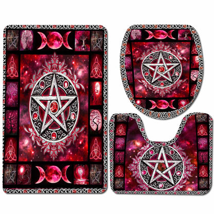 Red Star Witch Vibes - Witch 3 Pieces Bathroom Mats Set