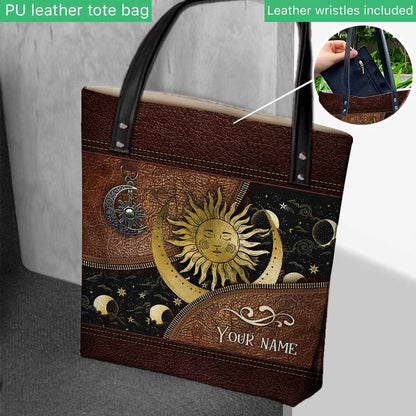 Moon And Sun Sign - Personalized Witch Tote Bag