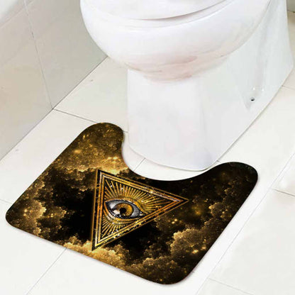 The All Seeing Eye - Witch Bathroom Curtain & Mats Set