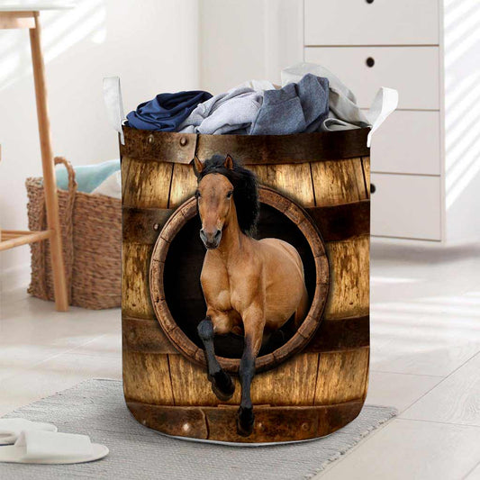 Buckskin Horse Horse Storage Basket 0622