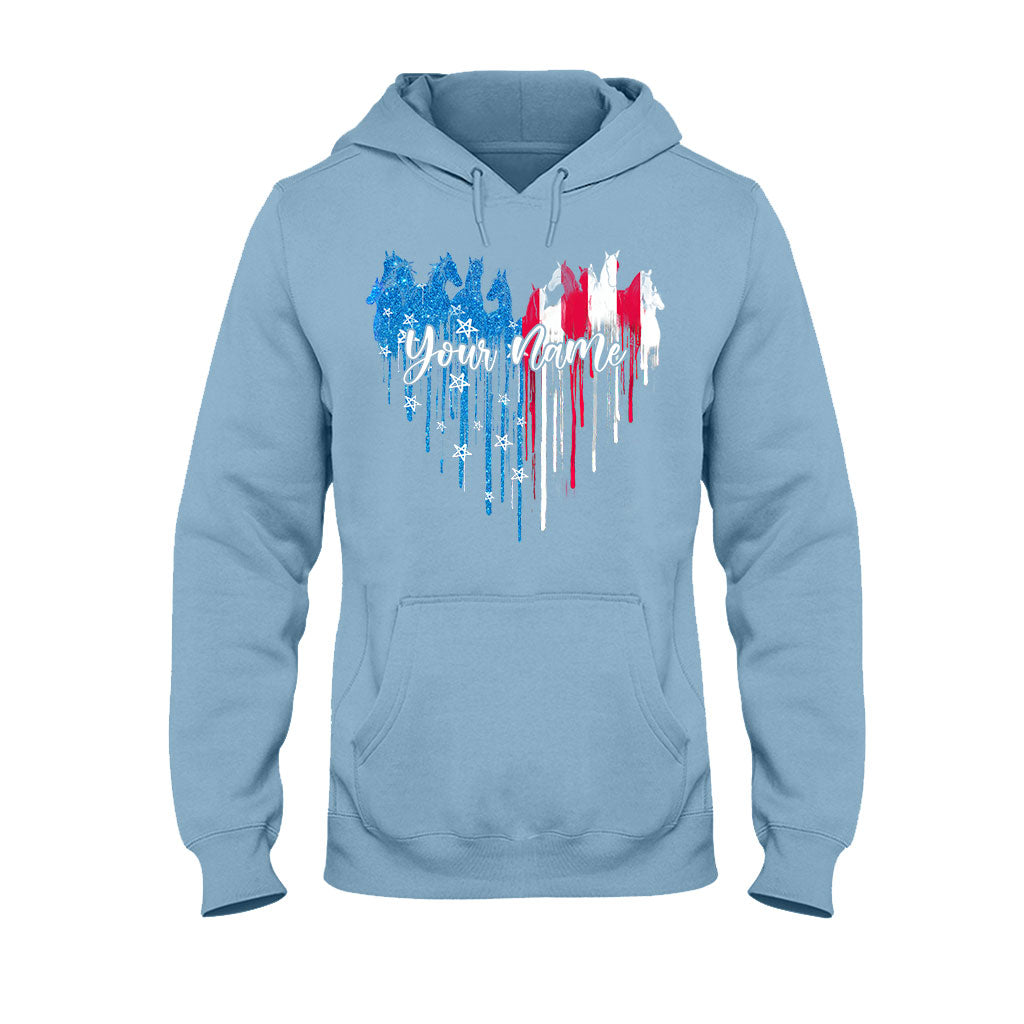 Love Horses Free Spirit - Personalized Independence Day T-shirt and Hoodie