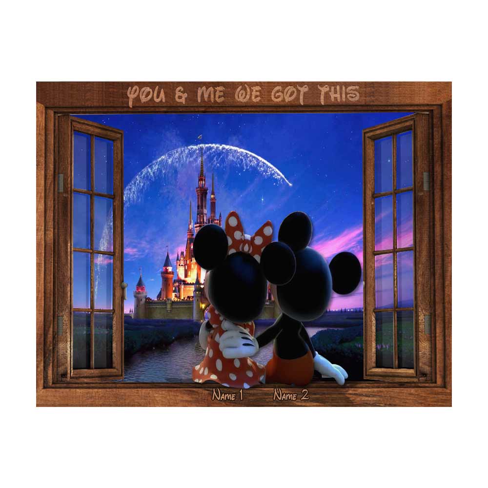 You And Me We Got This Mouse Ears - Personalized Couple Mouse Wall Tapestry
