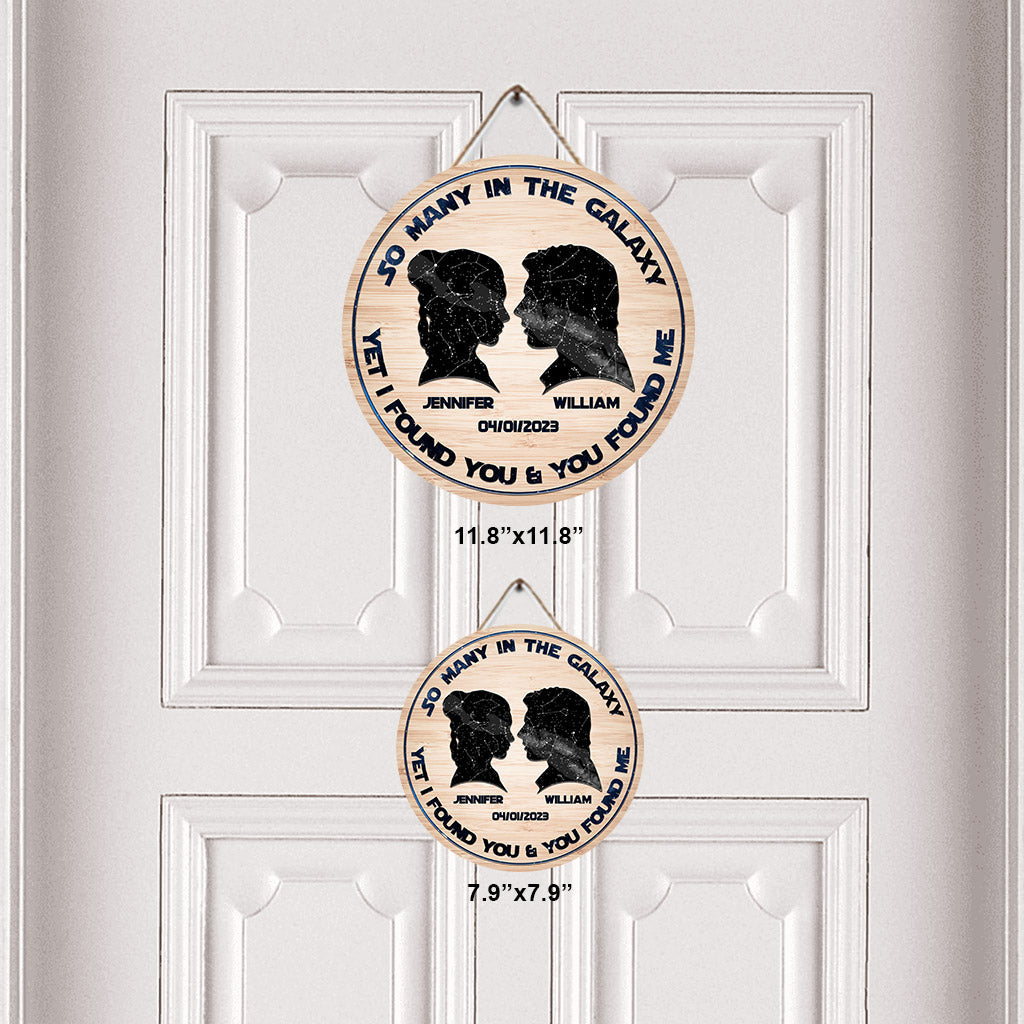 I Love You I Know - Personalized The Force Round Wood Sign