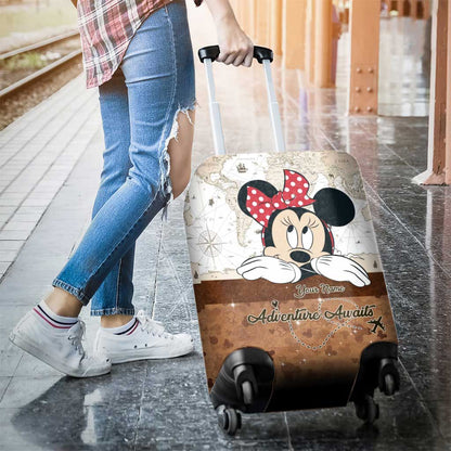 Adventure Awaits - Personalized Mouse Luggage Cover