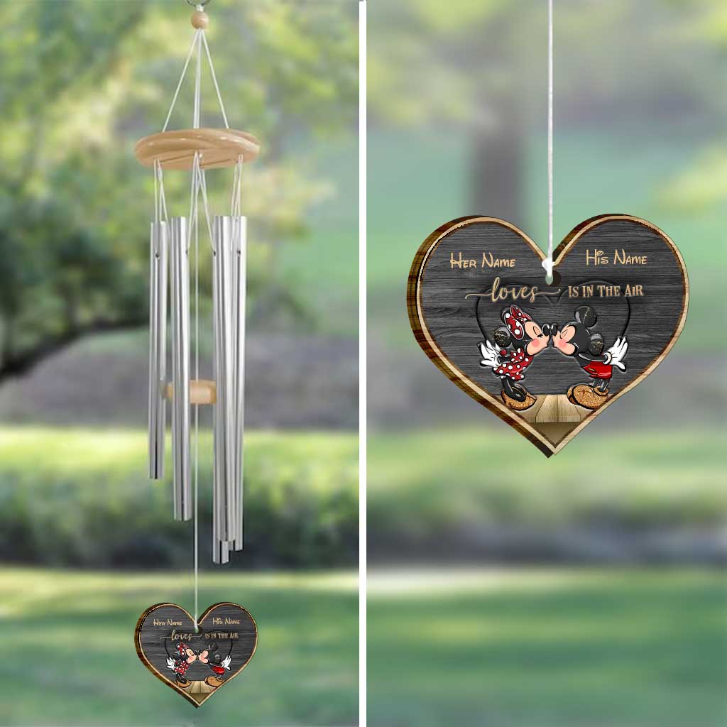 Love Is In The Air - Personalized Mouse Wind Chime
