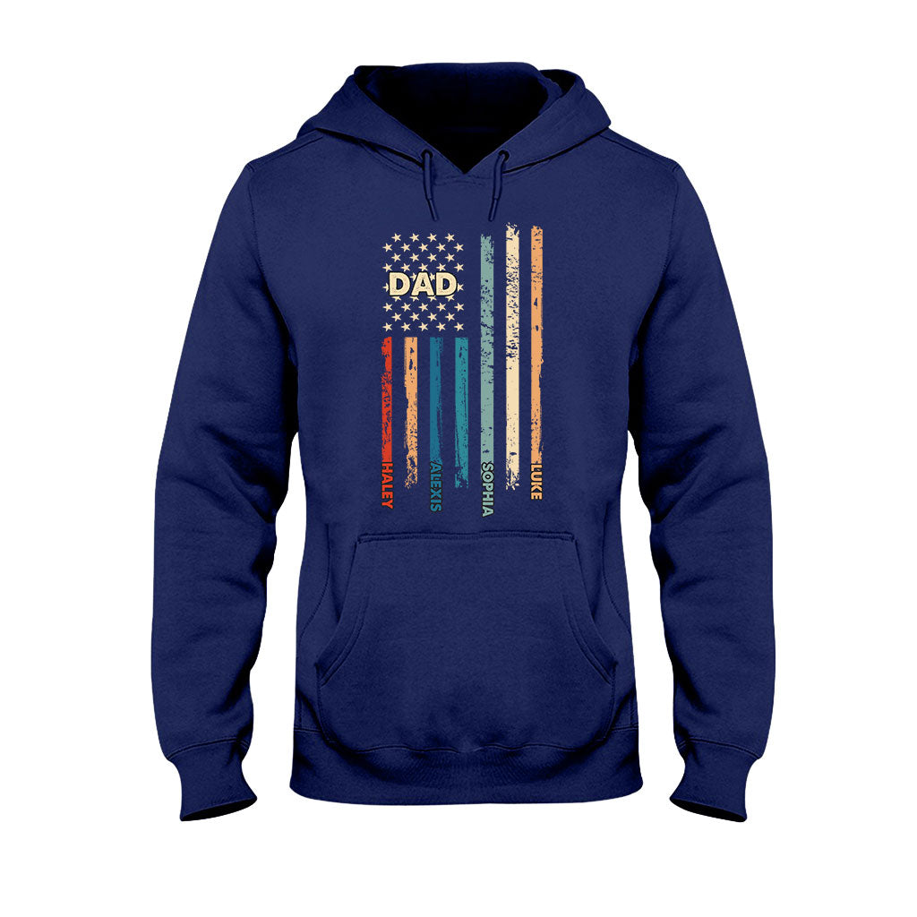Stars And Stripes - Personalized Independence Day Father T-shirt and Hoodie