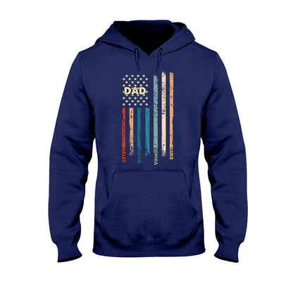 Stars And Stripes - Personalized Independence Day Father T-shirt and Hoodie