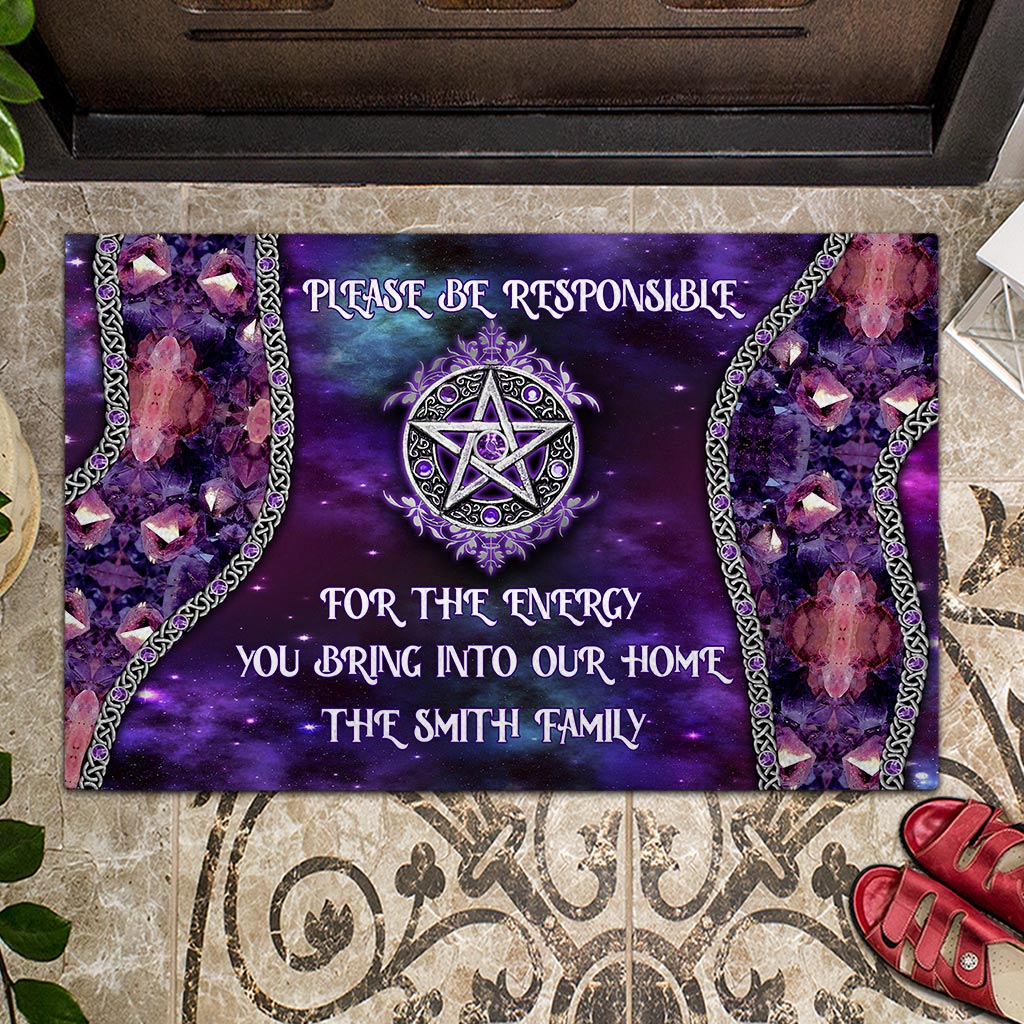 Please Be Responsible - Personalized Witch Doormat