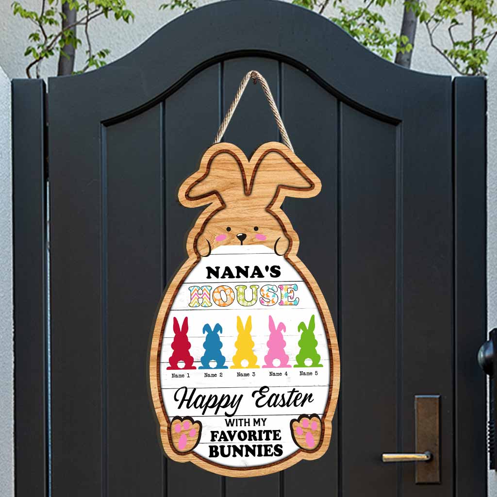 Happy Easter Nana's House - Personalized Grandma Wood Sign