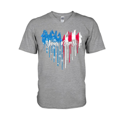 Love Horses Free Spirit - Personalized Independence Day T-shirt and Hoodie