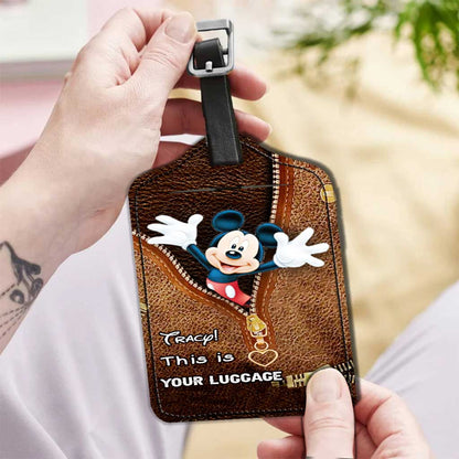 This Is Your Luggage - Personalized Mouse Leather Luggage Tag