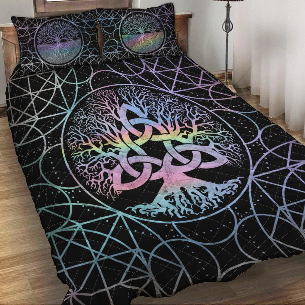 Triquetra Tree Of Life - Witch Quilt Set 0822