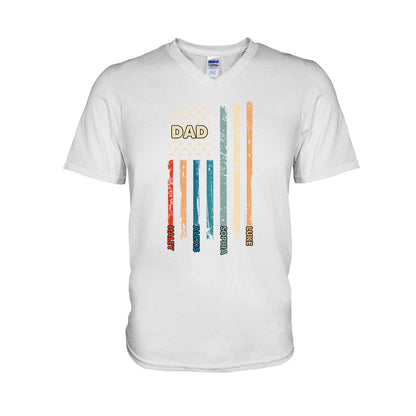 Stars And Stripes - Personalized Independence Day Father T-shirt and Hoodie