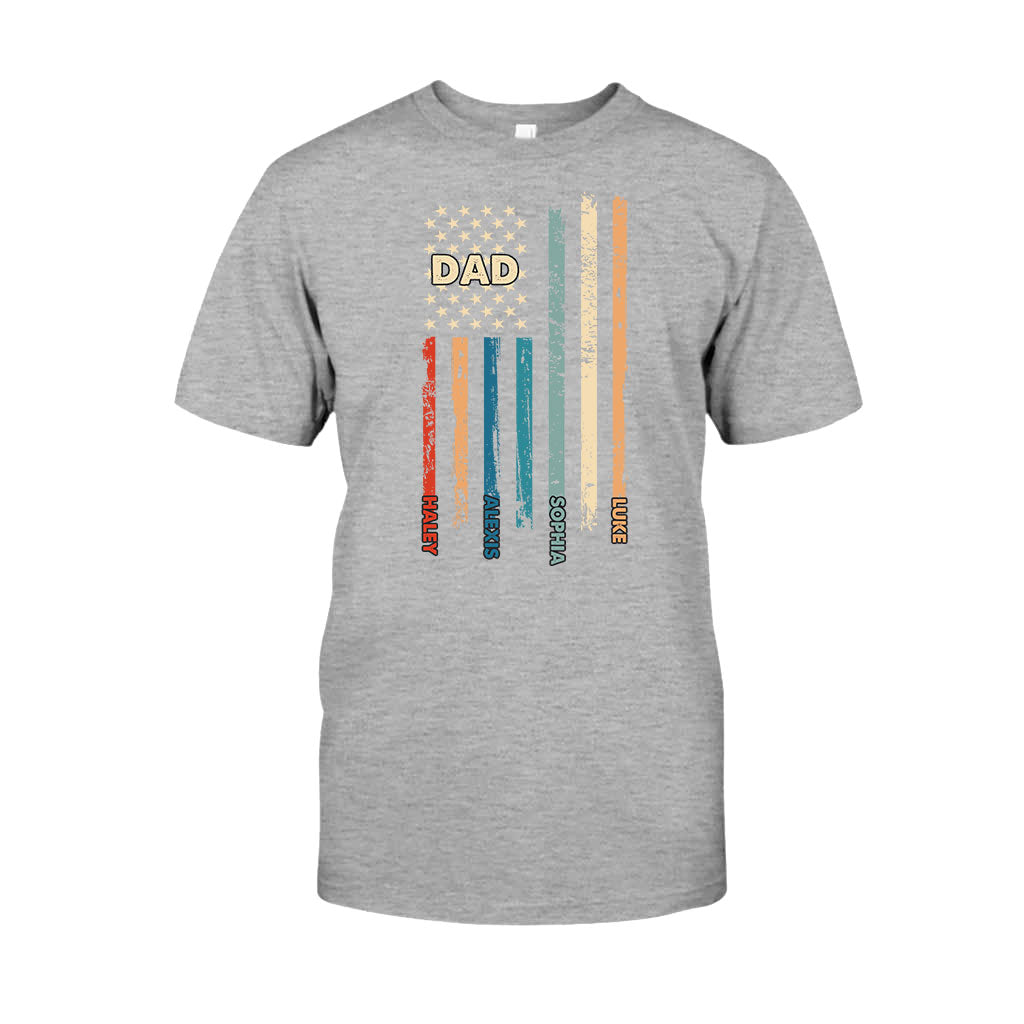 Stars And Stripes - Personalized Independence Day Father T-shirt and Hoodie