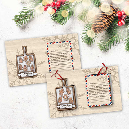 To My Grandma - Personalized Christmas Grandma Wooden Card Pop Out Ornament