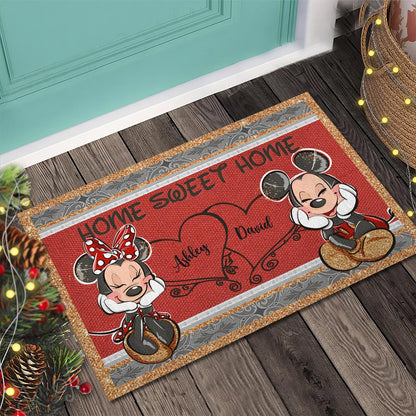 Home Sweet Home - Personalized Couple Mouse Doormat