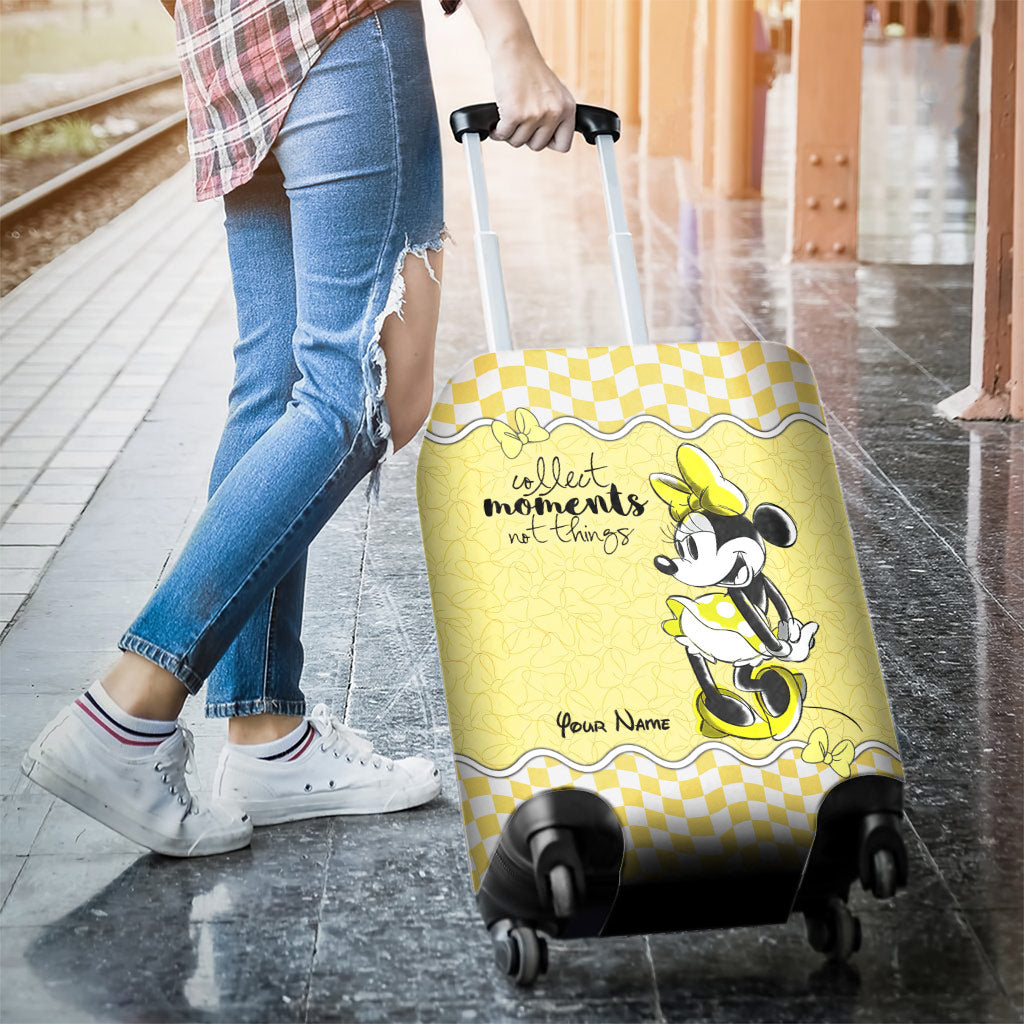 Collect Moments Not Things - Personalized Mouse Luggage Cover