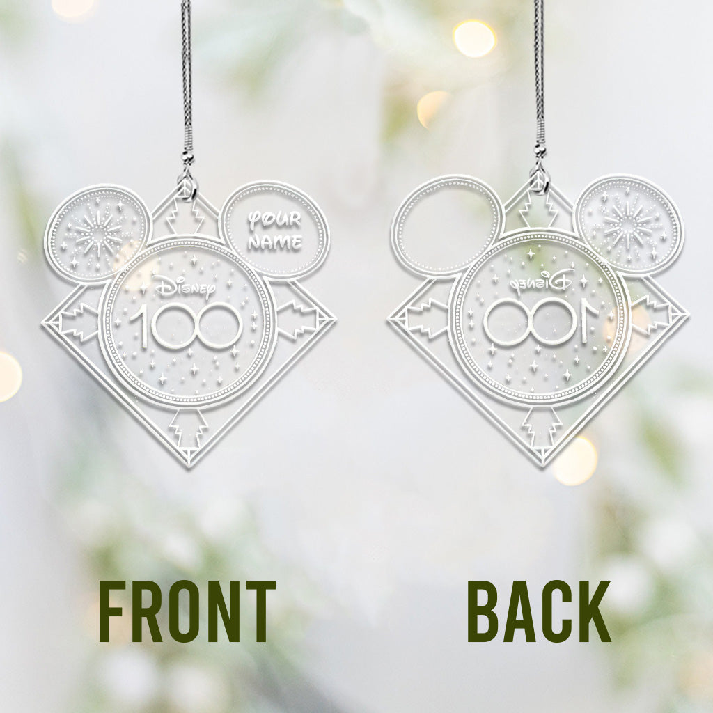 100 Years Of Wonder - Personalized Mouse Transparent Car Ornament