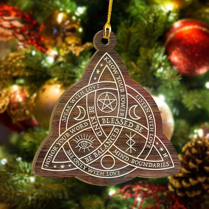 Celtic Knot Wicca - Witch Ornament (Printed On Both Sides) 1022