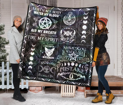Blessed Be Wicca - Witch Quilt 0822