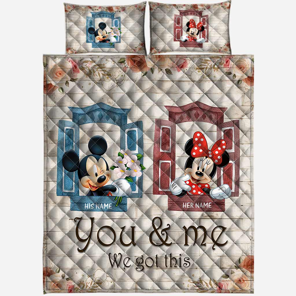 You & Me We Got This - Personalized Mouse Quilt Set