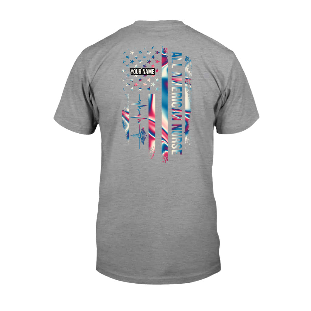 Proud Nurse - Personalized Independence Day T-shirt and Hoodie