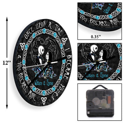 Once Upon A Time I Became Yours - Personalized Nightmare Wall Clock