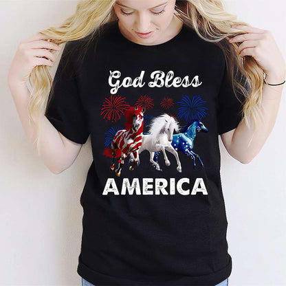 God Bless America Horse T-shirt and Hoodie 0523