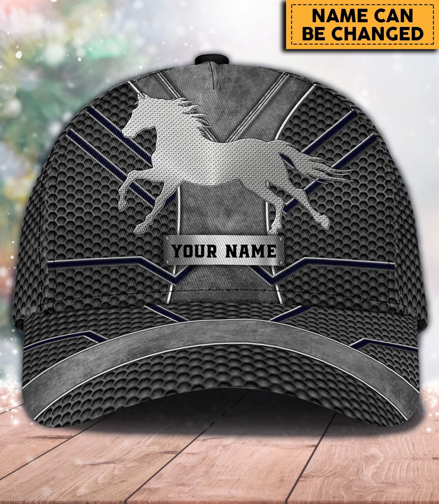 Horse Metal Pattern Personalized Horse Classic Cap 0523