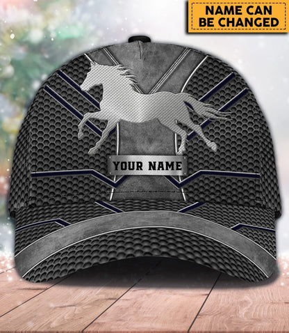 Horse Metal Pattern Personalized Horse Classic Cap 0523