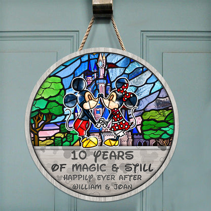 You And Me We Got This - Personalized Mouse Round Wood Sign